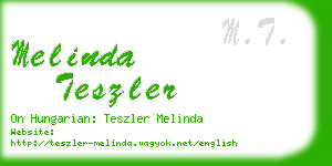 melinda teszler business card